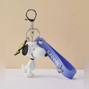 Snoopy Keychain with Blue Strap
